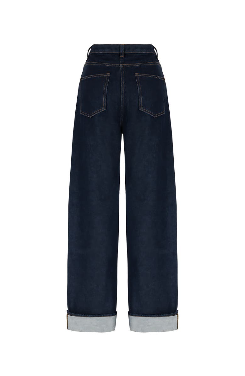 Nocturne High Waist Folding Leg Jeans, Alternate, color,