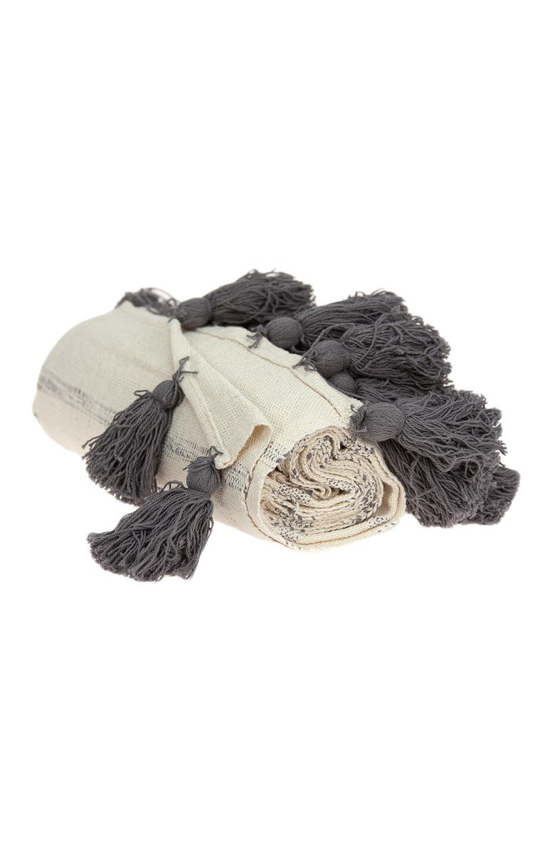 PARKLAND COLLECTION Seema Transitional Multicolored Handloomed 52" x 67" Cotton Throw Blanket, Alternate, color, Multi