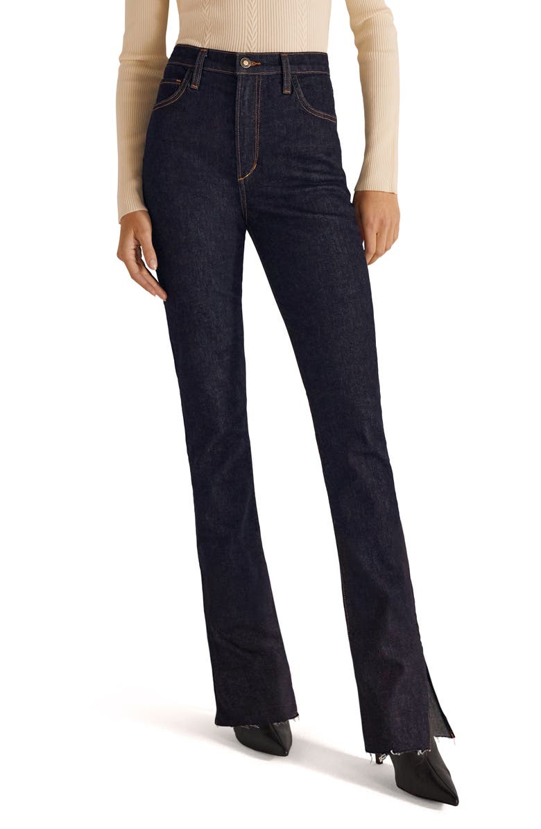 Favorite Daughter Valentina High Waist Split Hem Raw Stretch Bootcut Jeans, Main, color, 