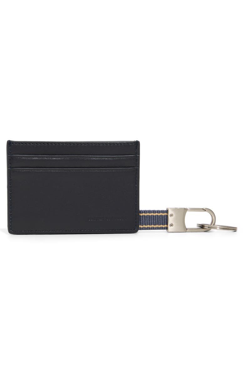 Brooks Brothers Leather Card Case & Key Chain Gift Set, Alternate, color, Navy