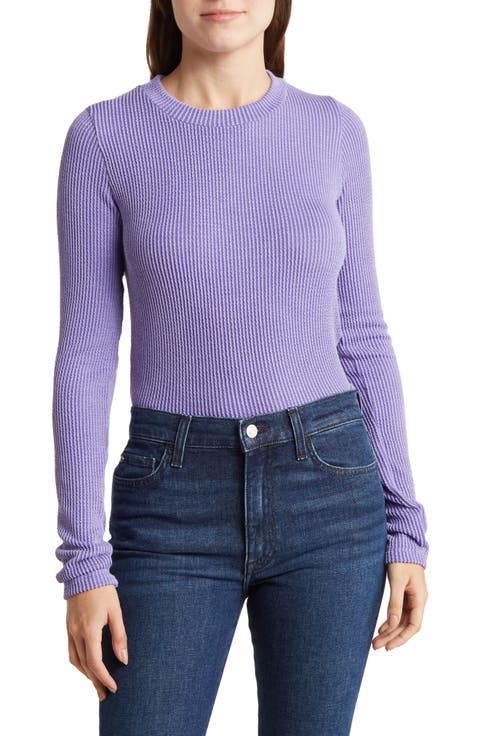 Long Sleeve Ribbed Crop Top