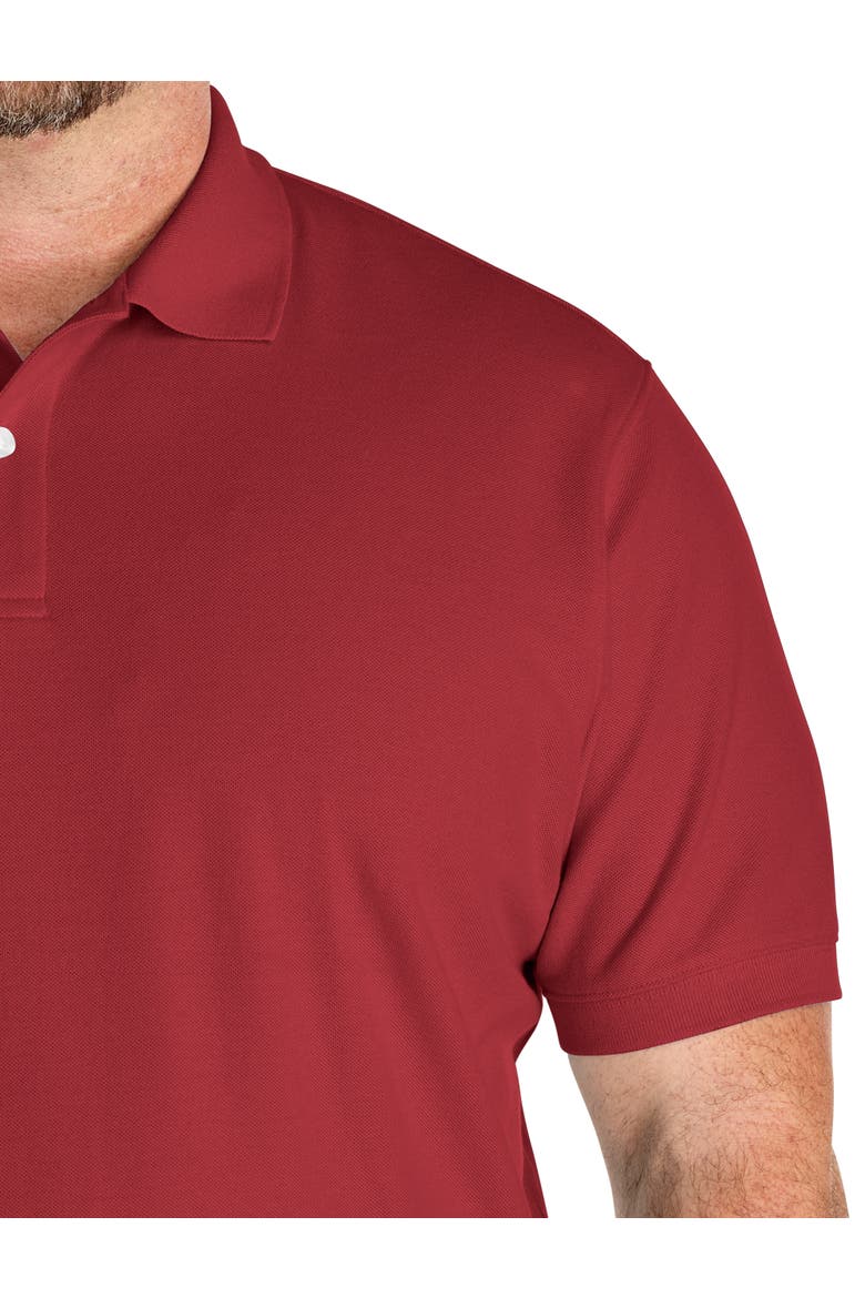 Big & Tall Piqué Polo Shirt, Alternate, color, LIPSTICK RED