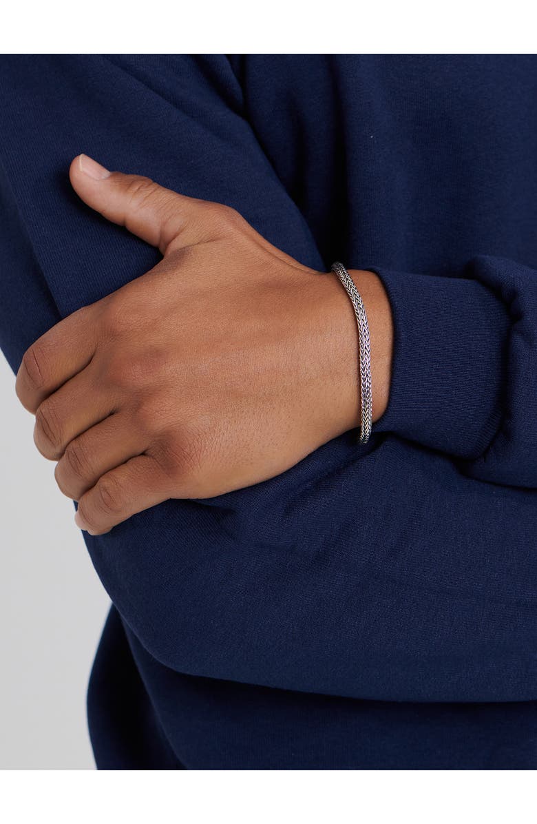 DEVATA Foxtail Chain Bracelet in Sterling Silver, 4mm, Alternate, color, Silver