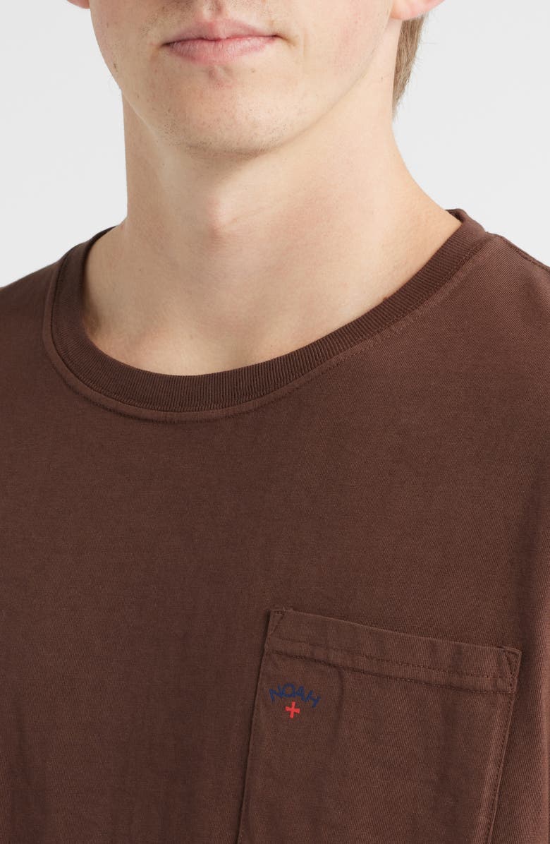 Noah Core Logo Pocket T-Shirt, Alternate, color, Chicory Brown