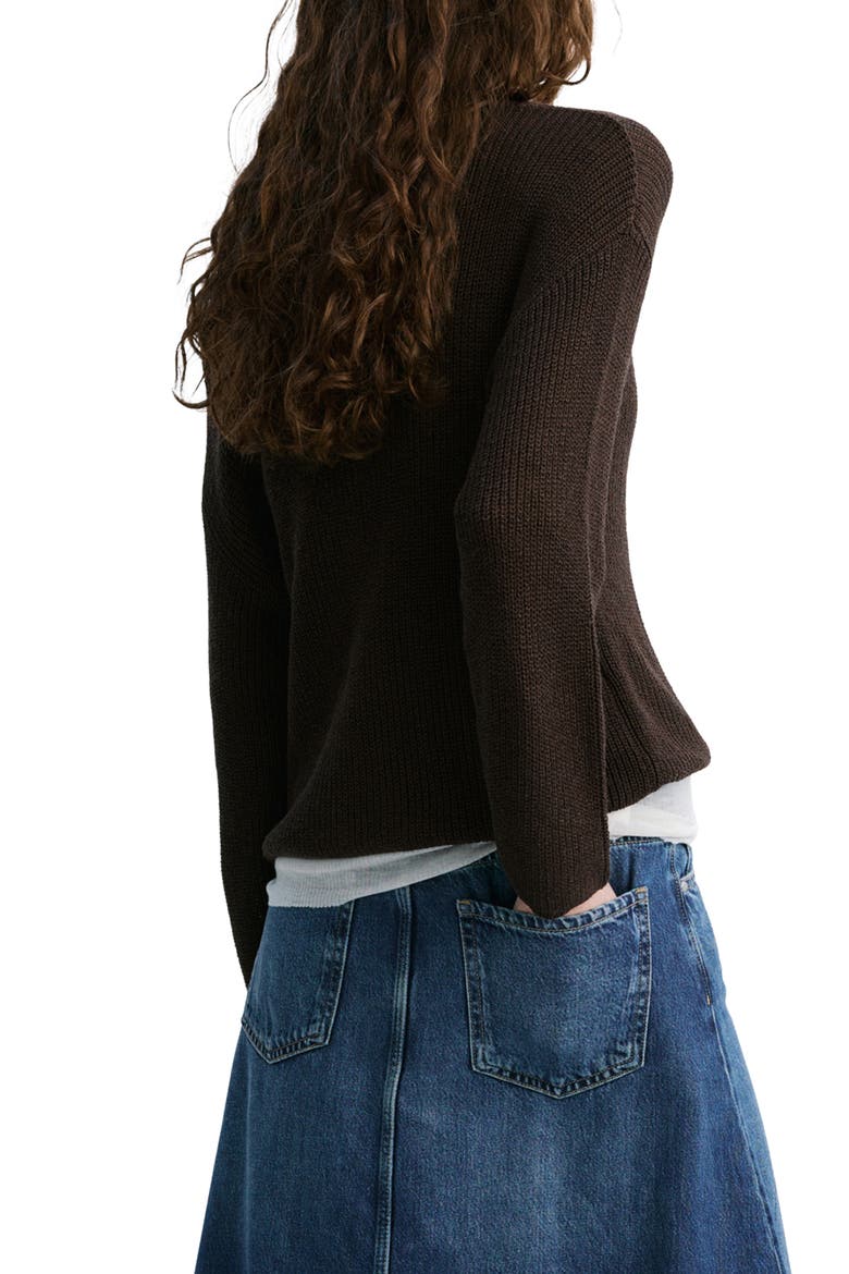 V-Neck Sweater, Alternate, color, CHOCOLATE
