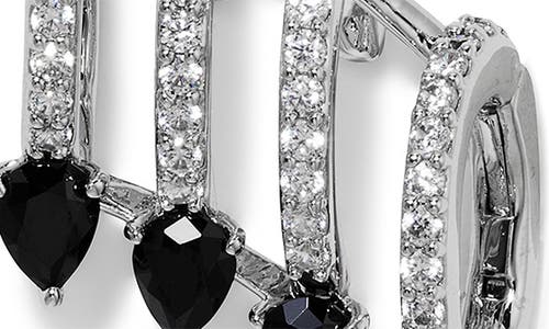 Nadri Bonne Anne Cubic Zirconia Multi Row Ear Cuff In Black