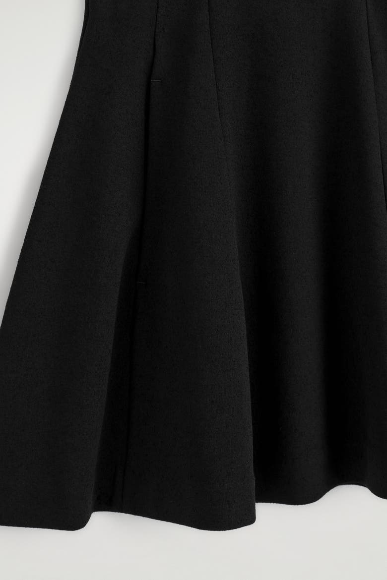 Sculpted Paneled Jersey Mini Skirt, Alternate, color, BLACK