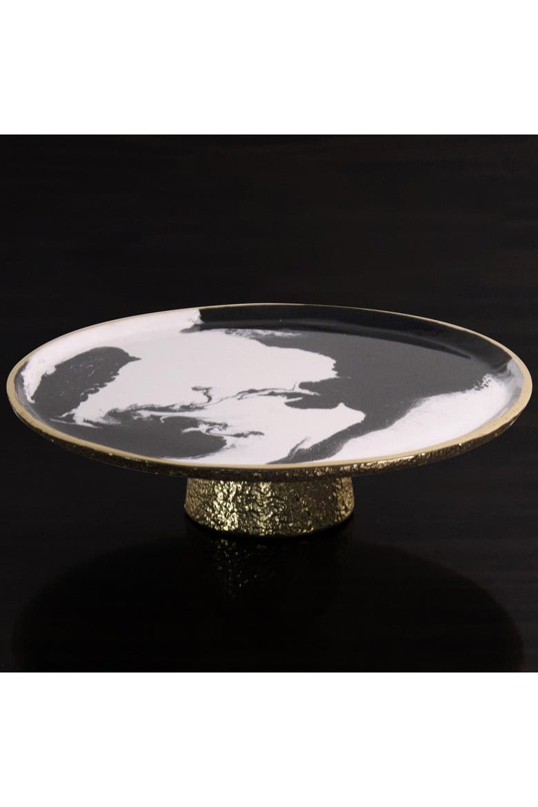 Bianco Nero Cake Pedesteal, Alternate, color, White
