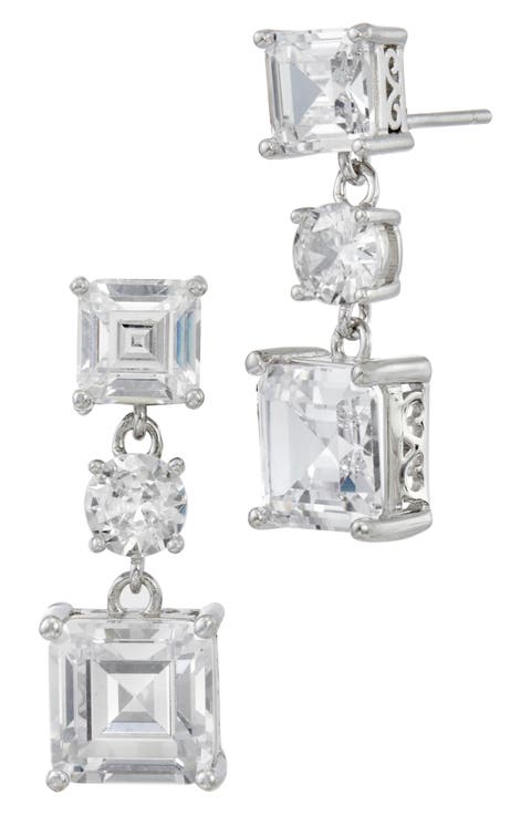 Cubic Zirconia Drop Earrings