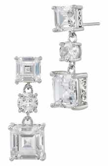 SAVVY CIE JEWELS Cubic Zirconia Drop Earrings