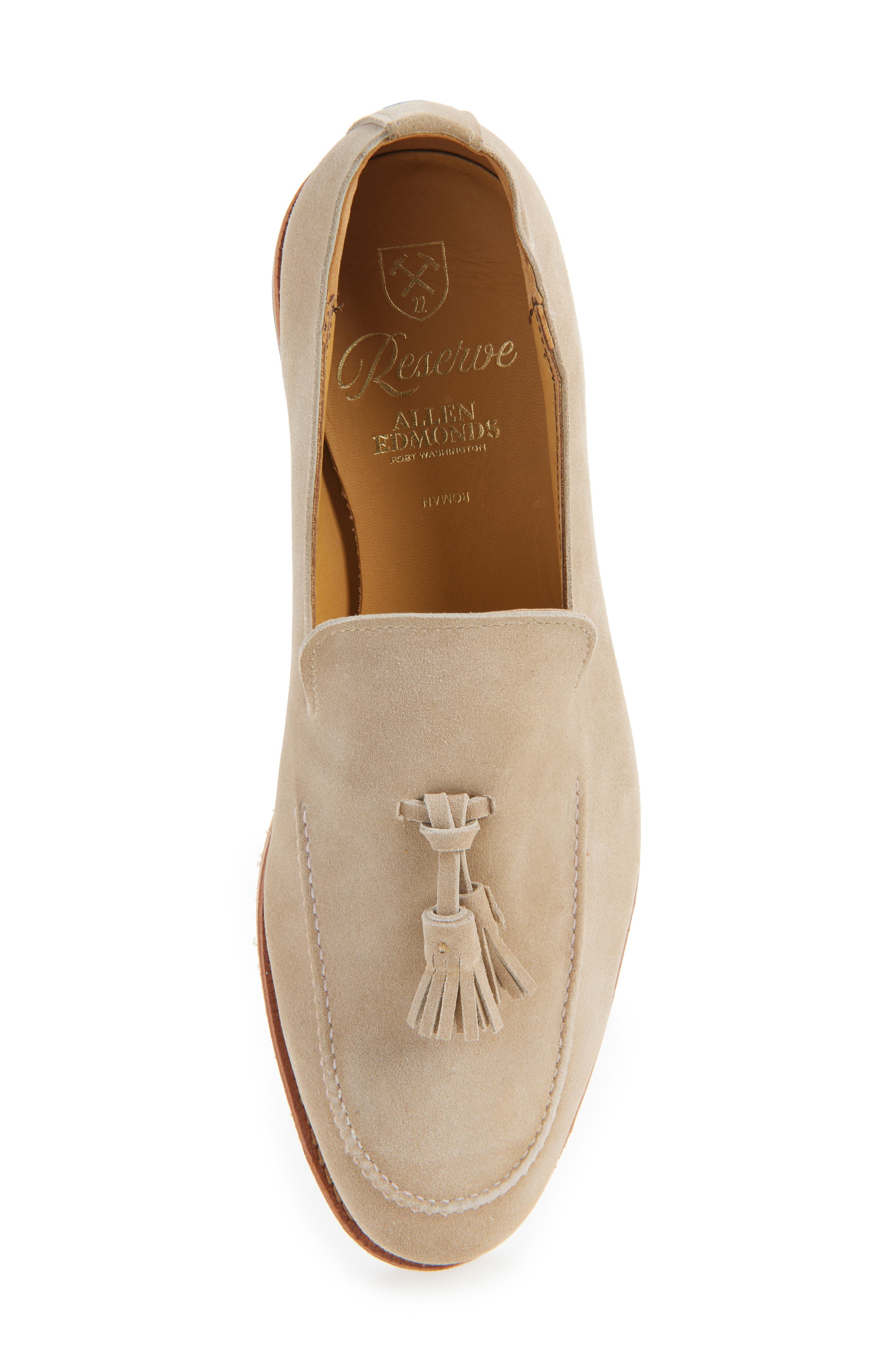 Allen Edmonds Roman Suede Tassel Loafer, Alternate, color, Gaucho Suede