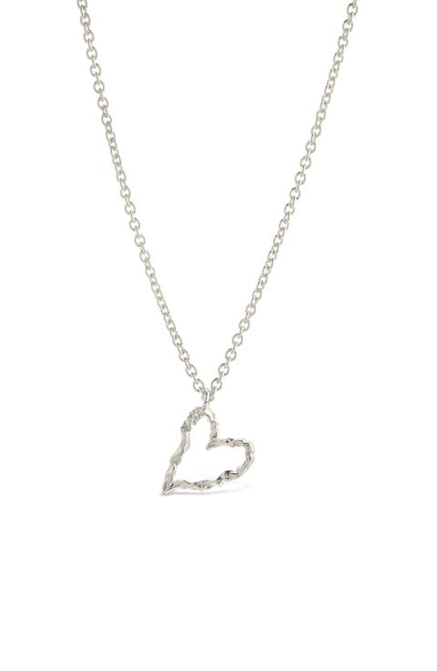 Amia Cubic Zirconia Heart Pendant Necklace