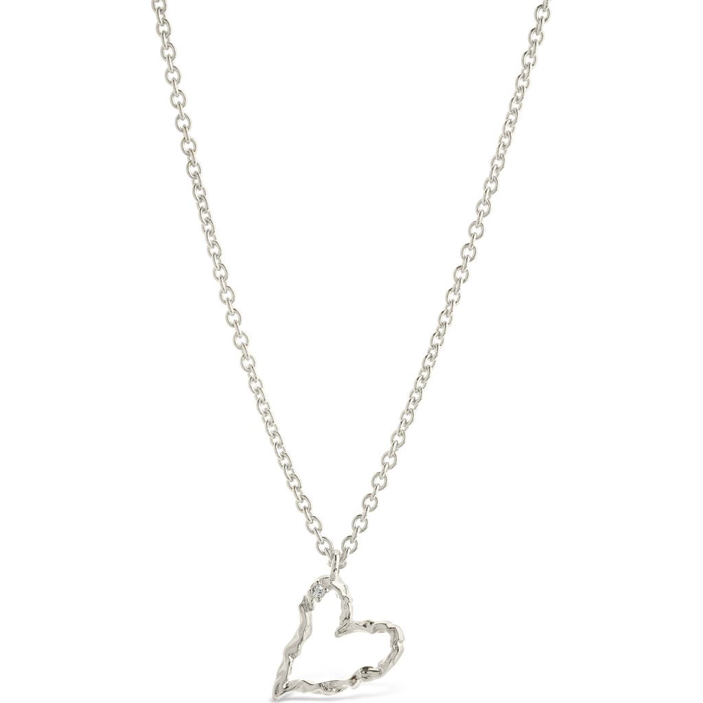 Sterling Forever Amia Cubic Zirconia Heart Pendant Necklace