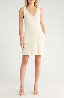 rag & bone Carine Open Knit V-Neck Minidress