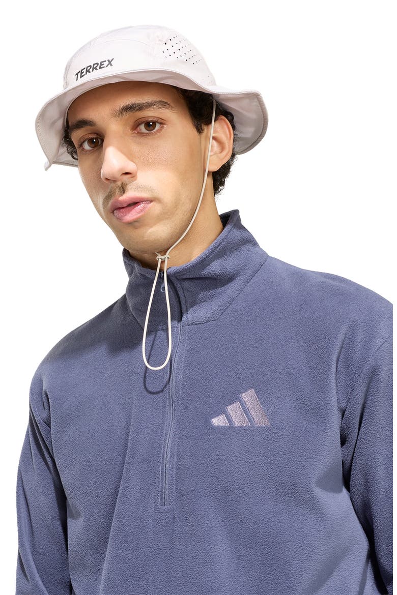 Essentials Quarter Zip Polar Fleece Pullover, Alternate, color, SHADOW NAVY