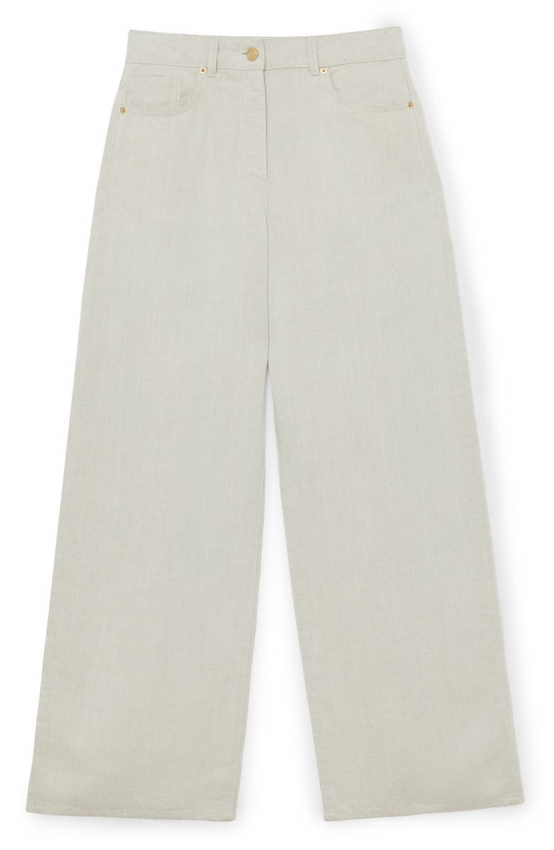 Reiss Carmen High Waist Wide Leg Pants, Alternate, color, Neutral