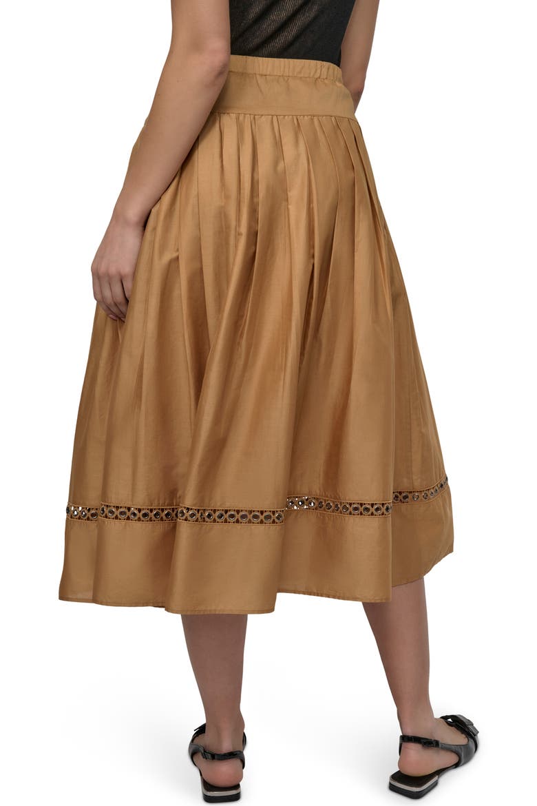 Drop Waist Cotton Voile Skirt, Alternate, color, WHISKEY