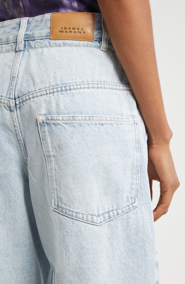 Isabel Marant Étoile Rachelle Pleated Jeans, Alternate, color, Light Blue