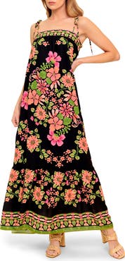 FLYING TOMATO Tie Strap Maxi Dress