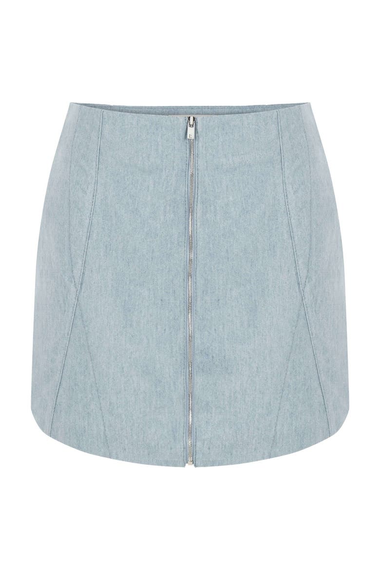 Marvel Denim Mini Skirt, Alternate, color, Ever Blue