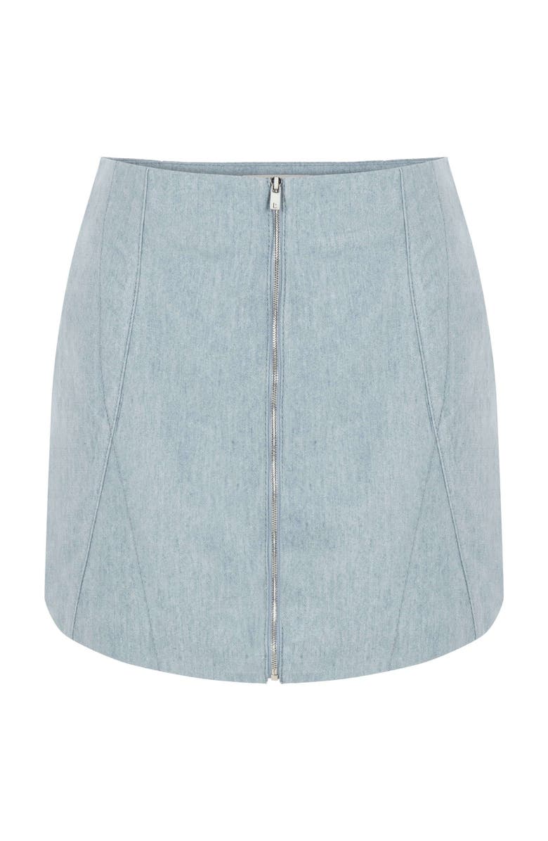 Jendue Women's Marvel Denim Mini Skirt - Light Wash, Alternate, color, Ever Blue