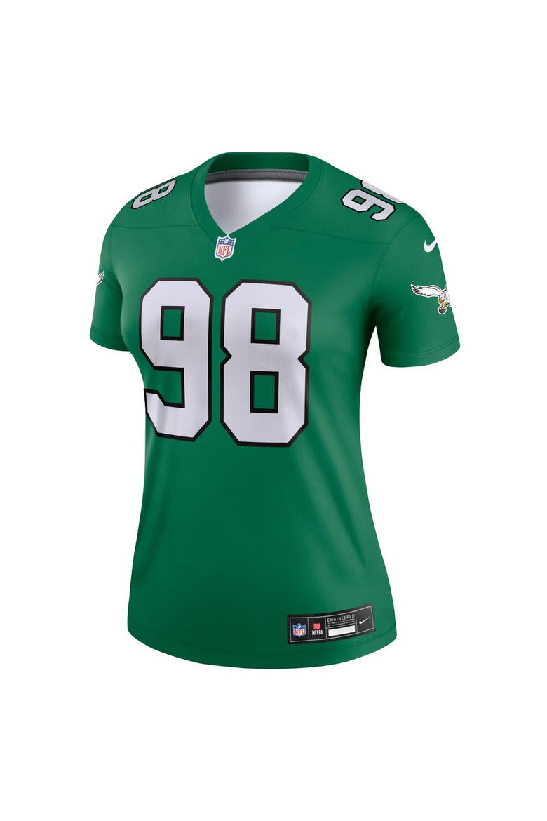 Women's Nike Jalen Carter  Kelly Green Philadelphia Eagles Alternate Legend Player Performance Top, Alternate, color, Kelly Green