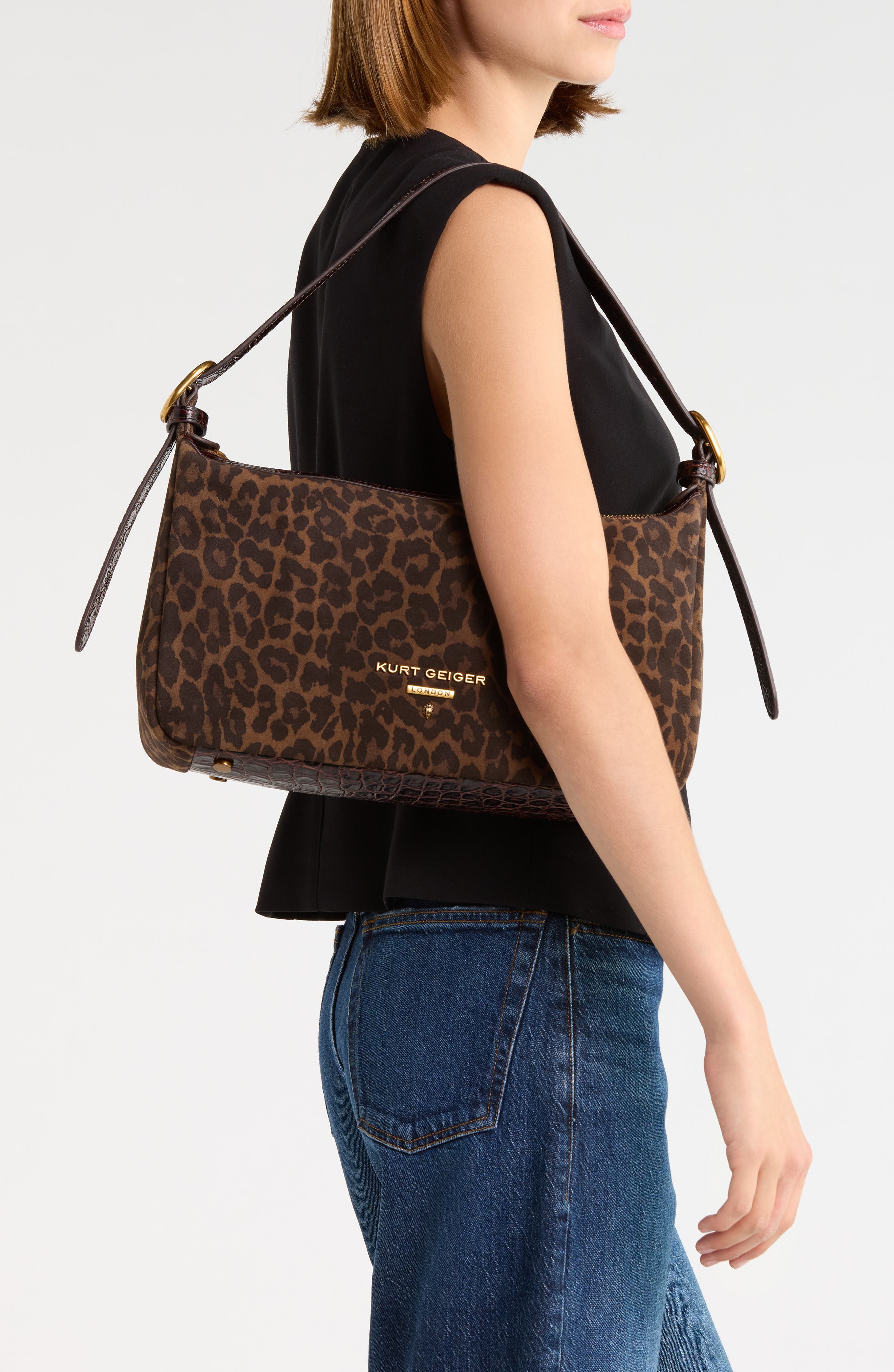 Angel Soft Leather Shoulder Bag, Alternate, color, BROWN