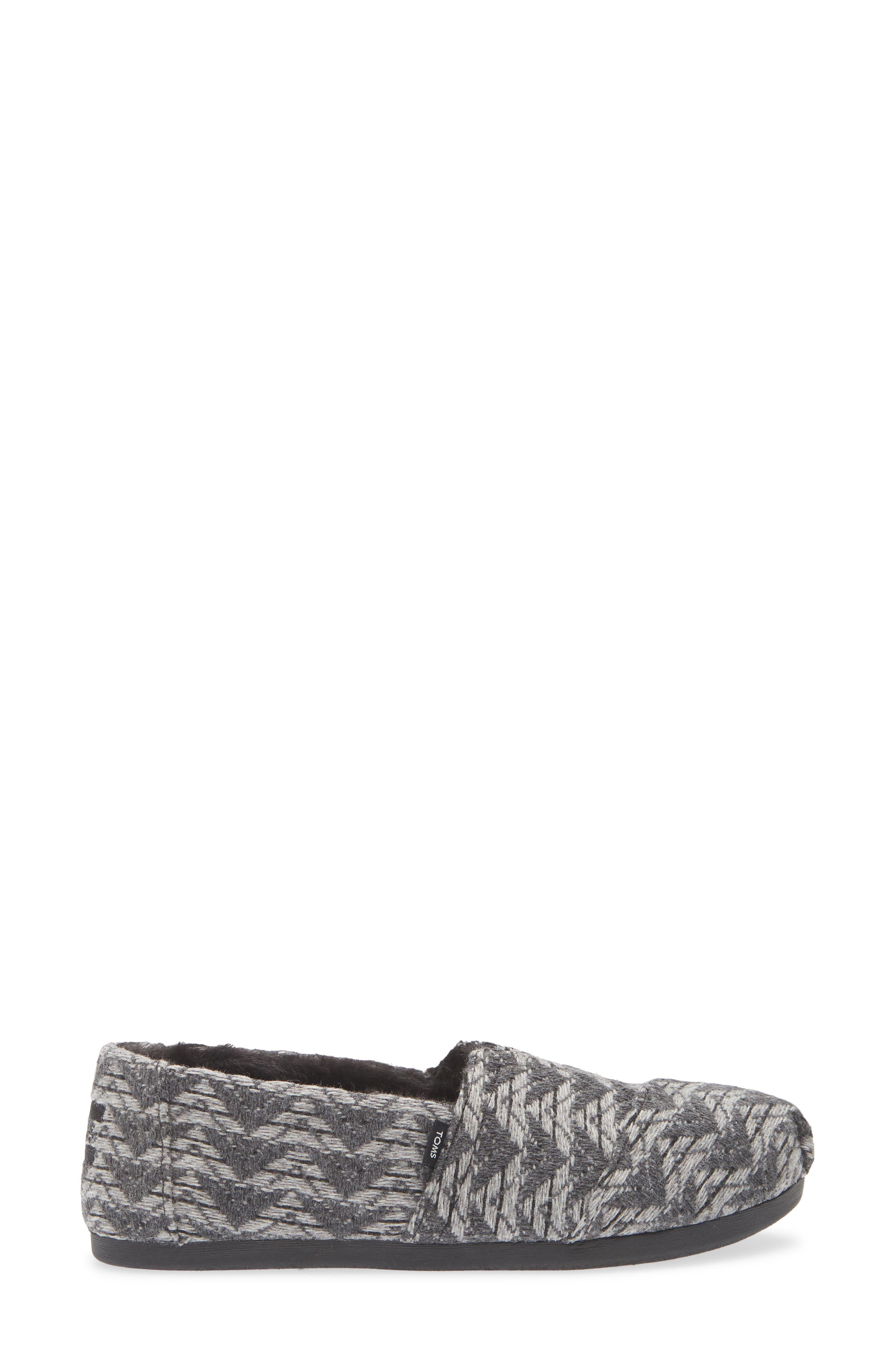 TOMS Alpargata Slip-On, Alternate, color, Black/ Grey