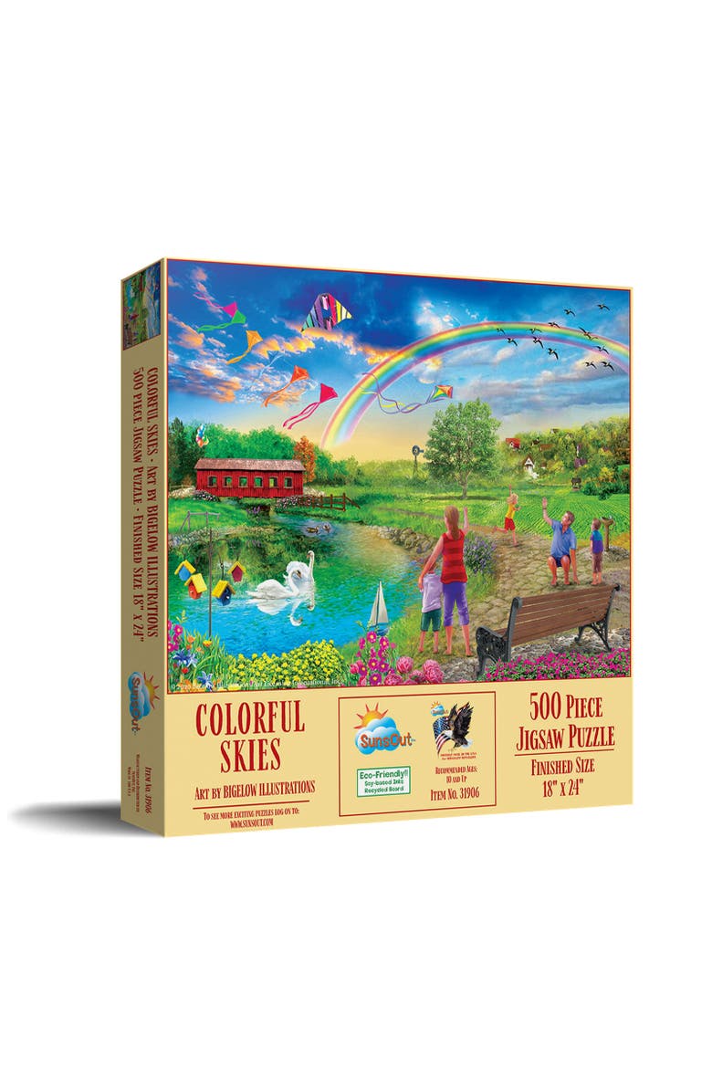 Colorful Skies 500 piece Jigsaw Puzzle for Adults, Main, color, Multicolor