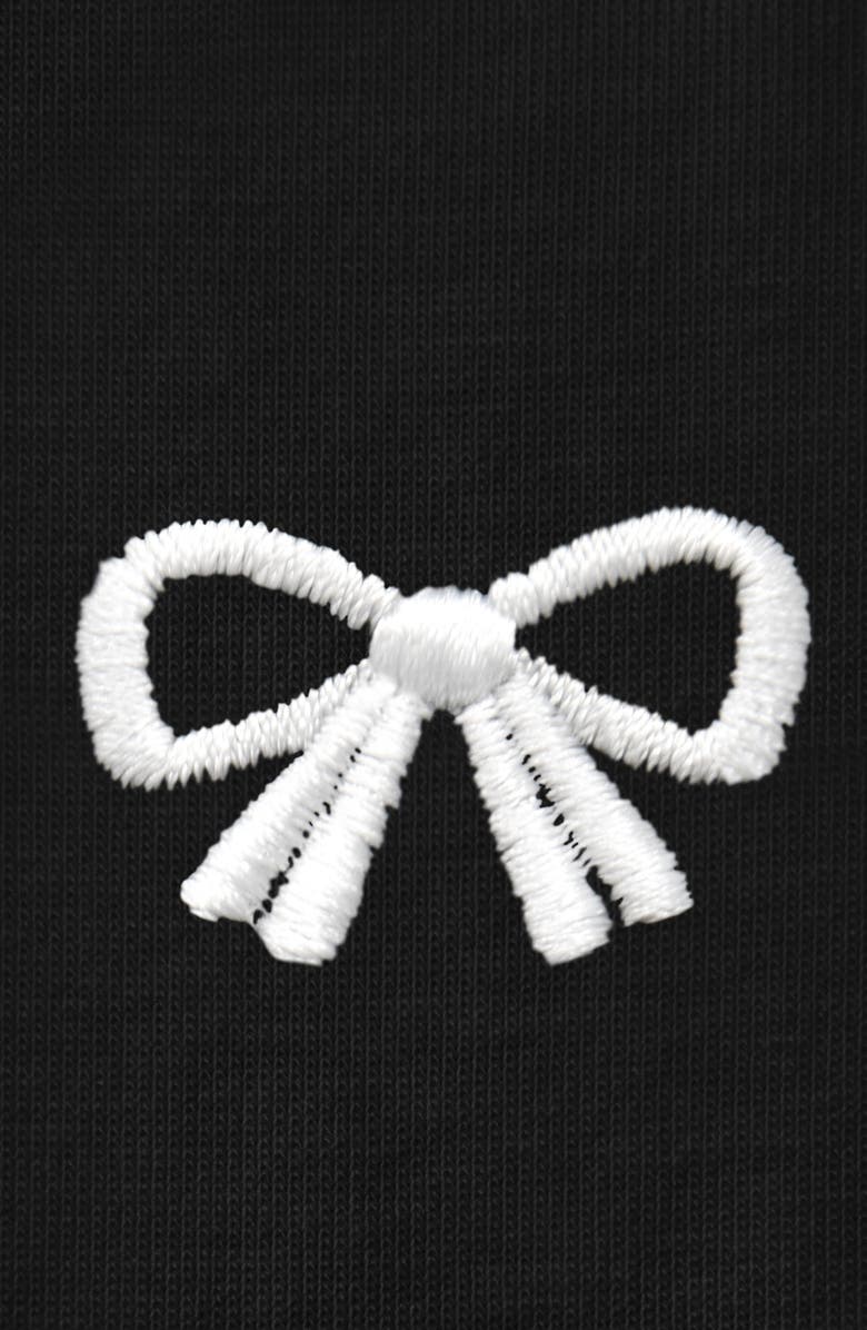 Dalix Womens Bow Jersey Tee, Alternate, color, Black