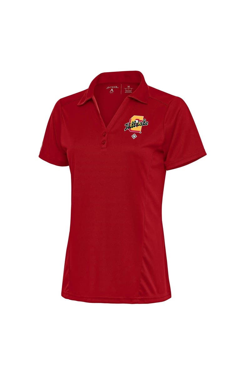 ANTIGUA Women's Antigua Red Hilldale Club Tribute Polo, Main, color, 