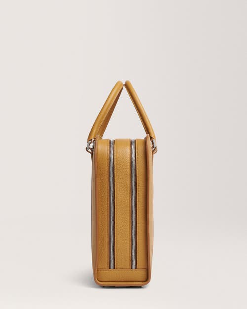 Carl Friedrik Palissy Double Briefcase In Mustard Yellow