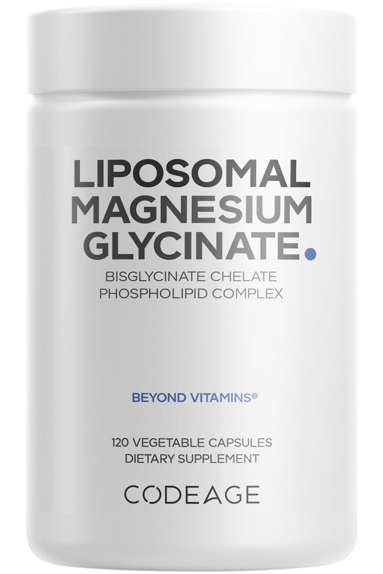 Magnesium Glycinate Chelate Mineral Supplement 1-Month Supply, Main, color, White