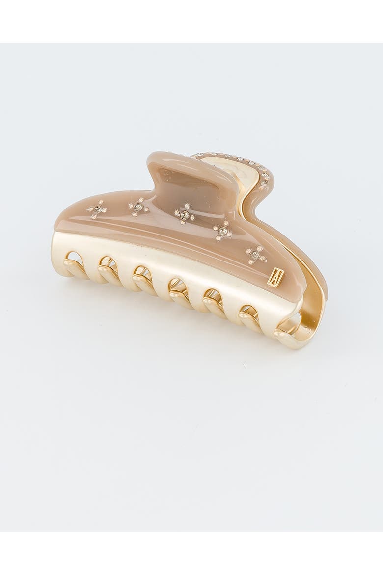 Vendome Etoile Medium Swarovski® Crystal Embellished Hair Clip, Alternate, color, Brown