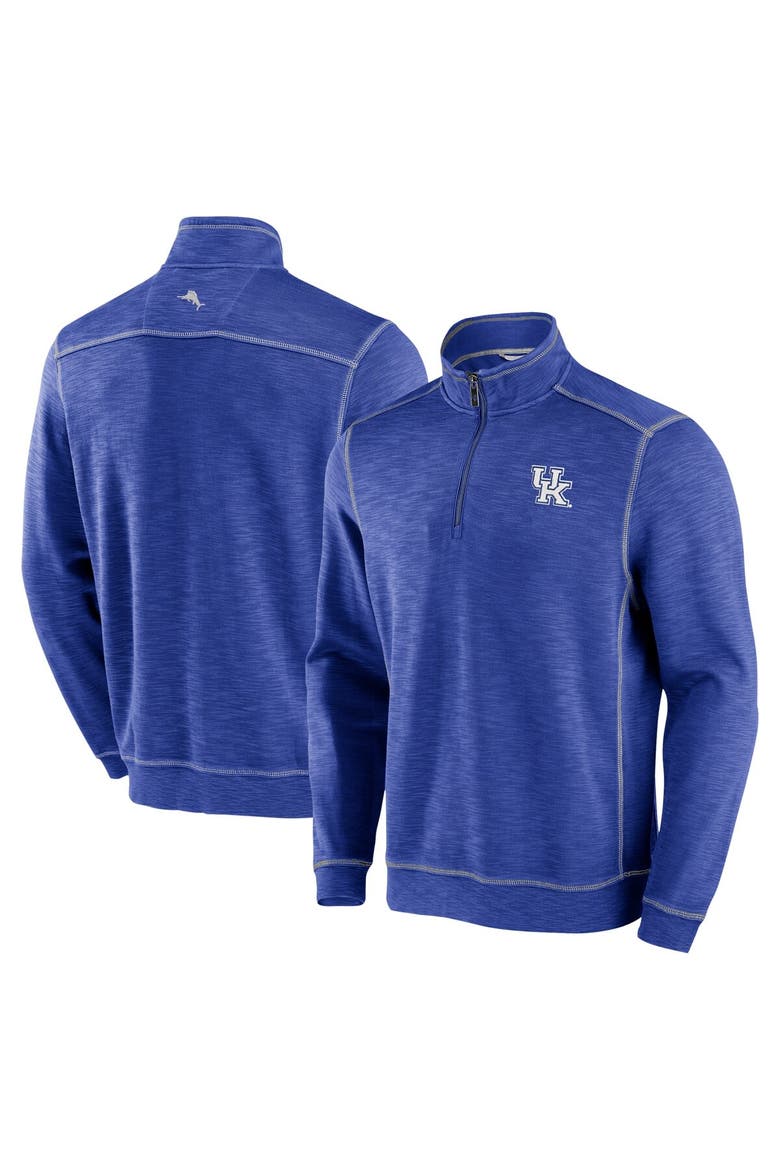 Men's Tommy Bahama Royal Kentucky Wildcats Tobago Bay Half-Zip Tri-Blend Top, Alternate, color, Royal