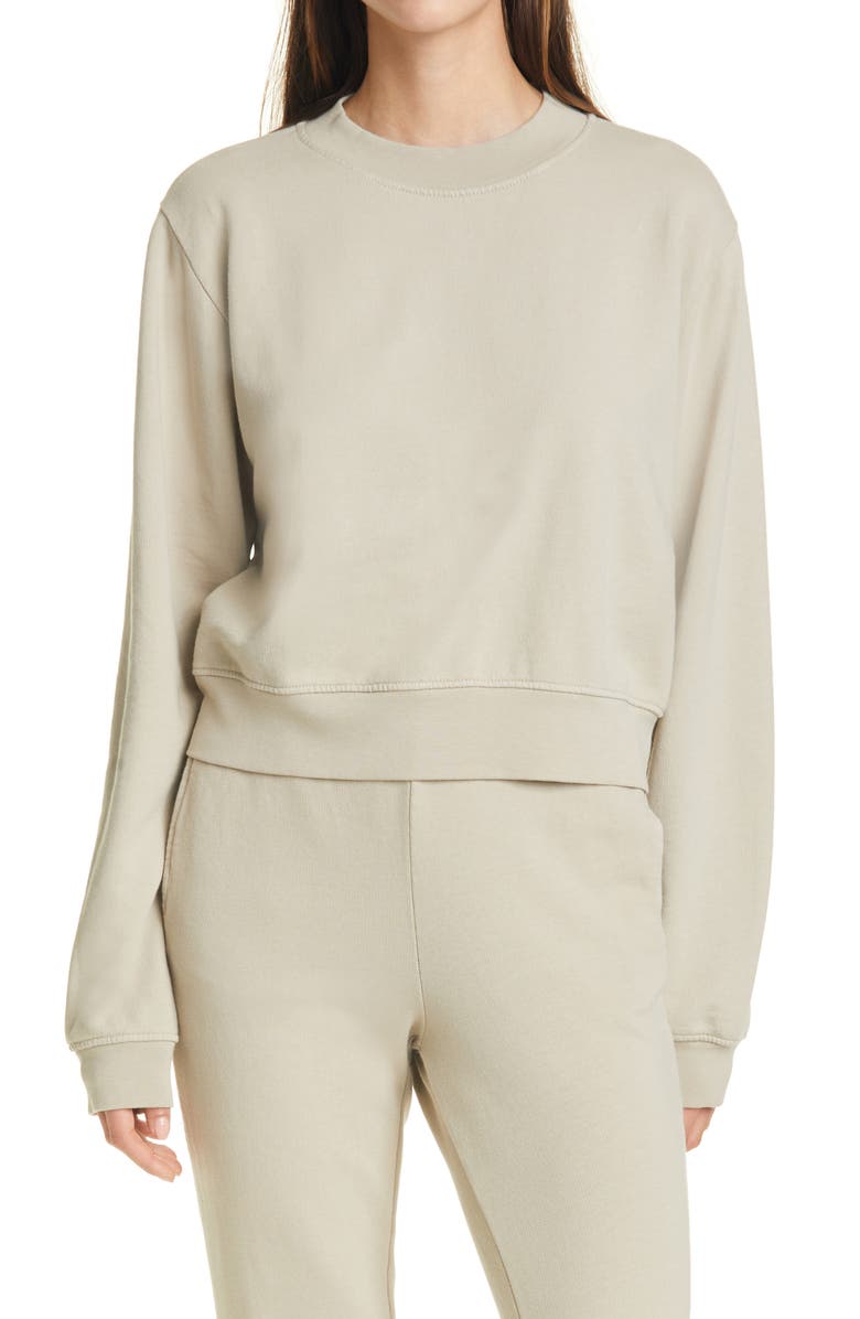 COTTON CITIZEN Milan Tie Dye Crop Sweatshirt, Main, color, Cashew