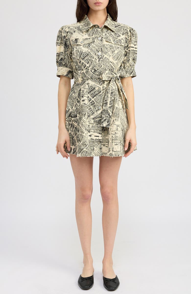 En Saison Adira Belted Shirtdress, Main, color, 