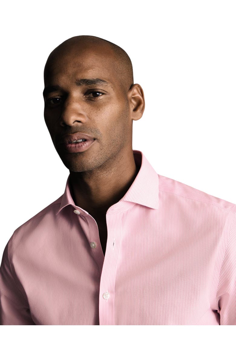 Non-Iron Poplin Bengal Stripe Shirt, Alternate, color, Pink