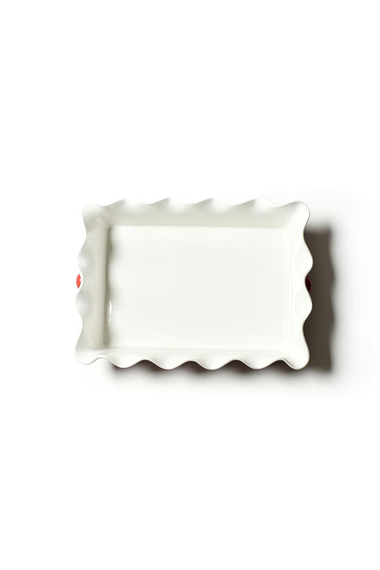 Red Stripe 14 Ruffle Casserole, Alternate, color, Red