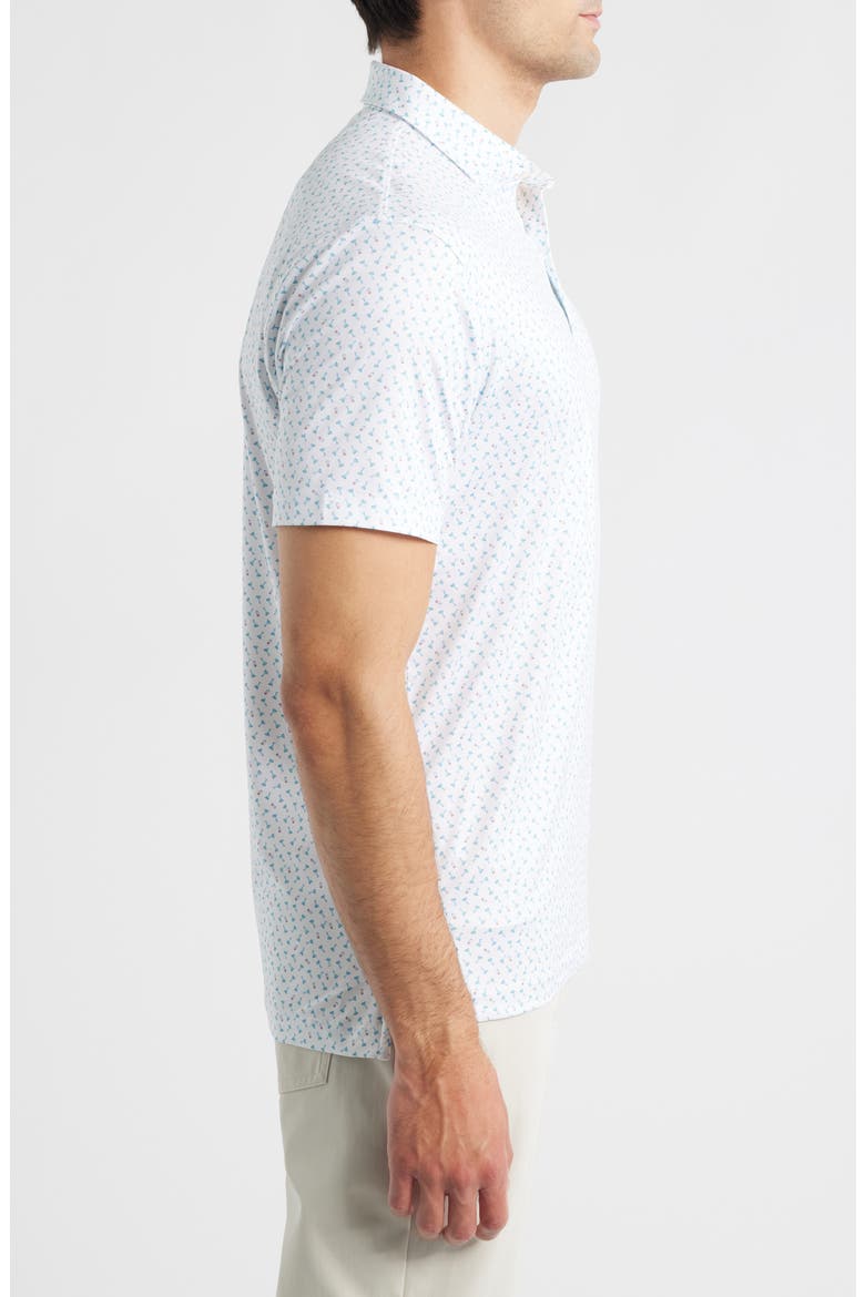 Tini Dancer Martini Print Featherweight Performance Polo, Alternate, color, WHITE