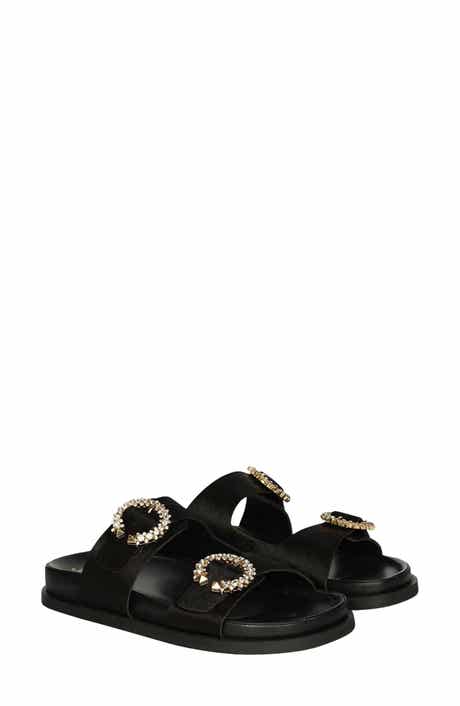 SAINT G Ishie Genuine Calf Hair Slide Sandal