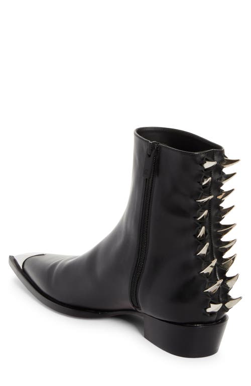 Christian Louboutin Mr Clawiss Spike Pointy Cap Toe Boot In Black