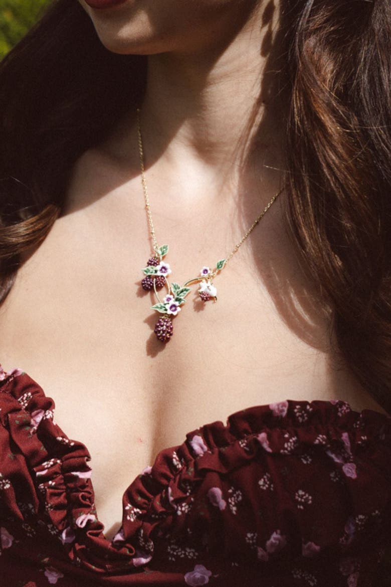 Blackberry and Mouse Necklace, Alternate, color, Blackberry & Mouse