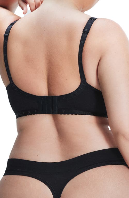 Savage X Fenty Stretch Cotton Jersey Unlined Bra In Black