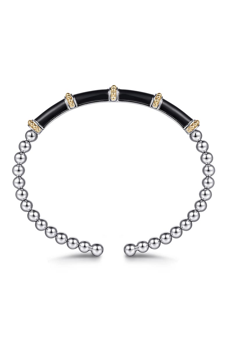 Bujukan Bar Cuff Bracelet, Alternate, color, SILVER/ 14K YELLOW GOLD