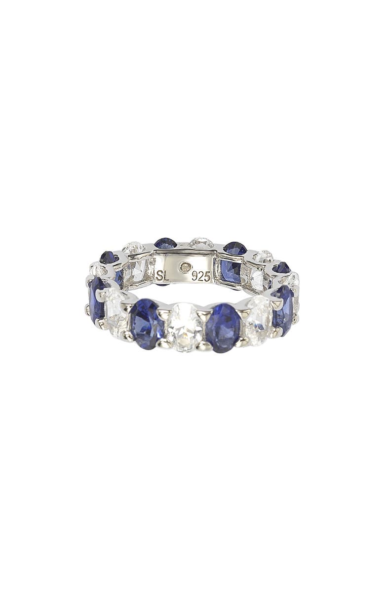 SUZY LEVIAN Oval Cut Sapphire Band Ring, Alternate, color, Blue