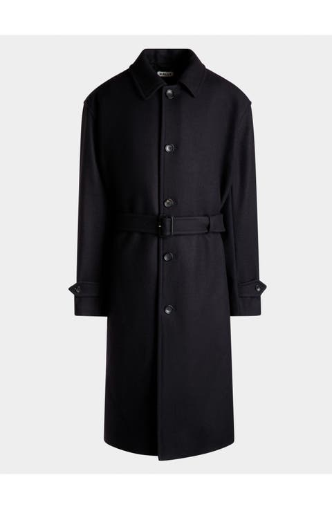 Single-breasted Coat In Wool Blend