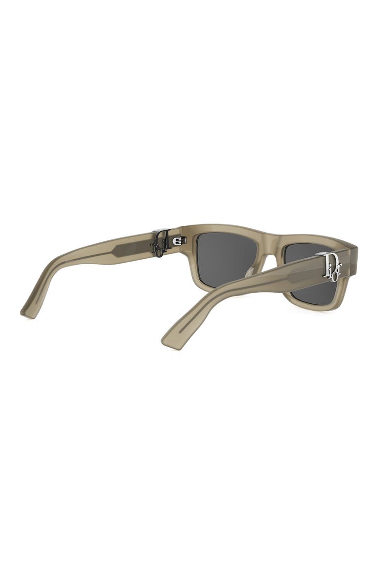 Oblique S3I 52mm Rectangular Sunglasses, Alternate, color, SHINY BEIGE / SMOKE