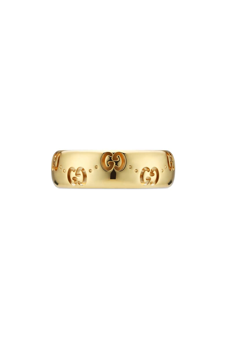 Icon GG Cutout Band Ring, Alternate, color, YELLOW GOLD