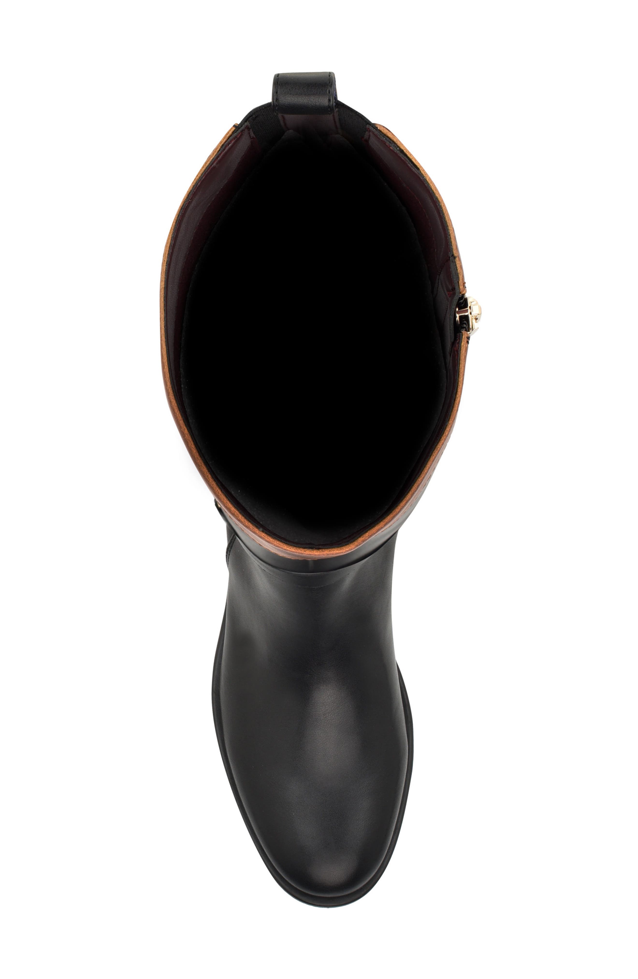 Tommy Hilfiger Ionni Knee High Riding Boot, Alternate, color, Black/ Medium Natural